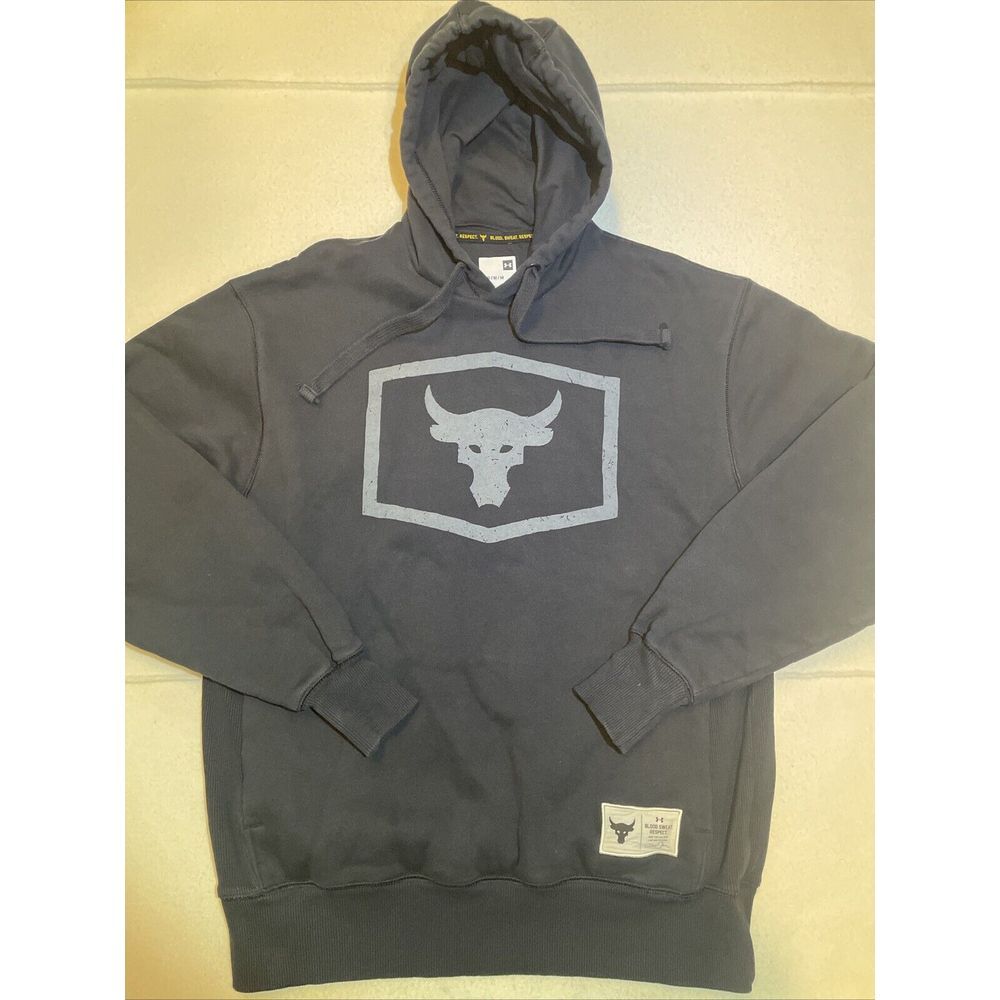 Under Armour Project Rock Hoodie Sweatshirt Men's Size M‎ Workout Gym Black